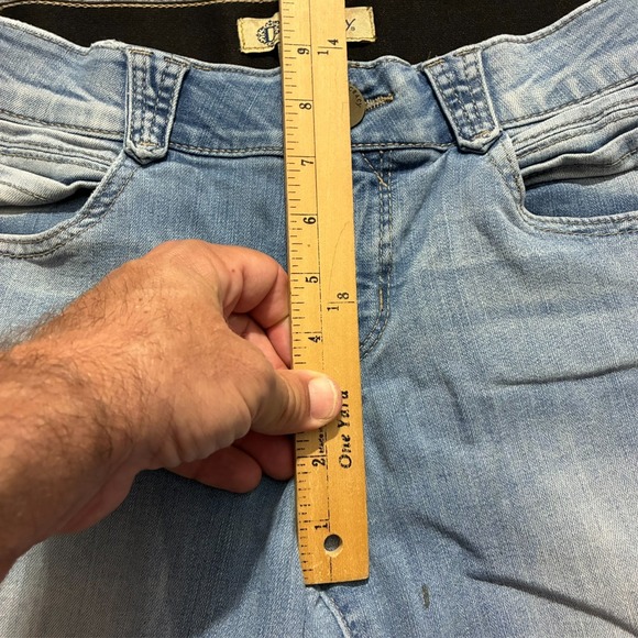 Democracy Ab Solution Womens Cropped Jeans Size 6 Blue Denim Stretch Mid Rise - Picture 4 of 9